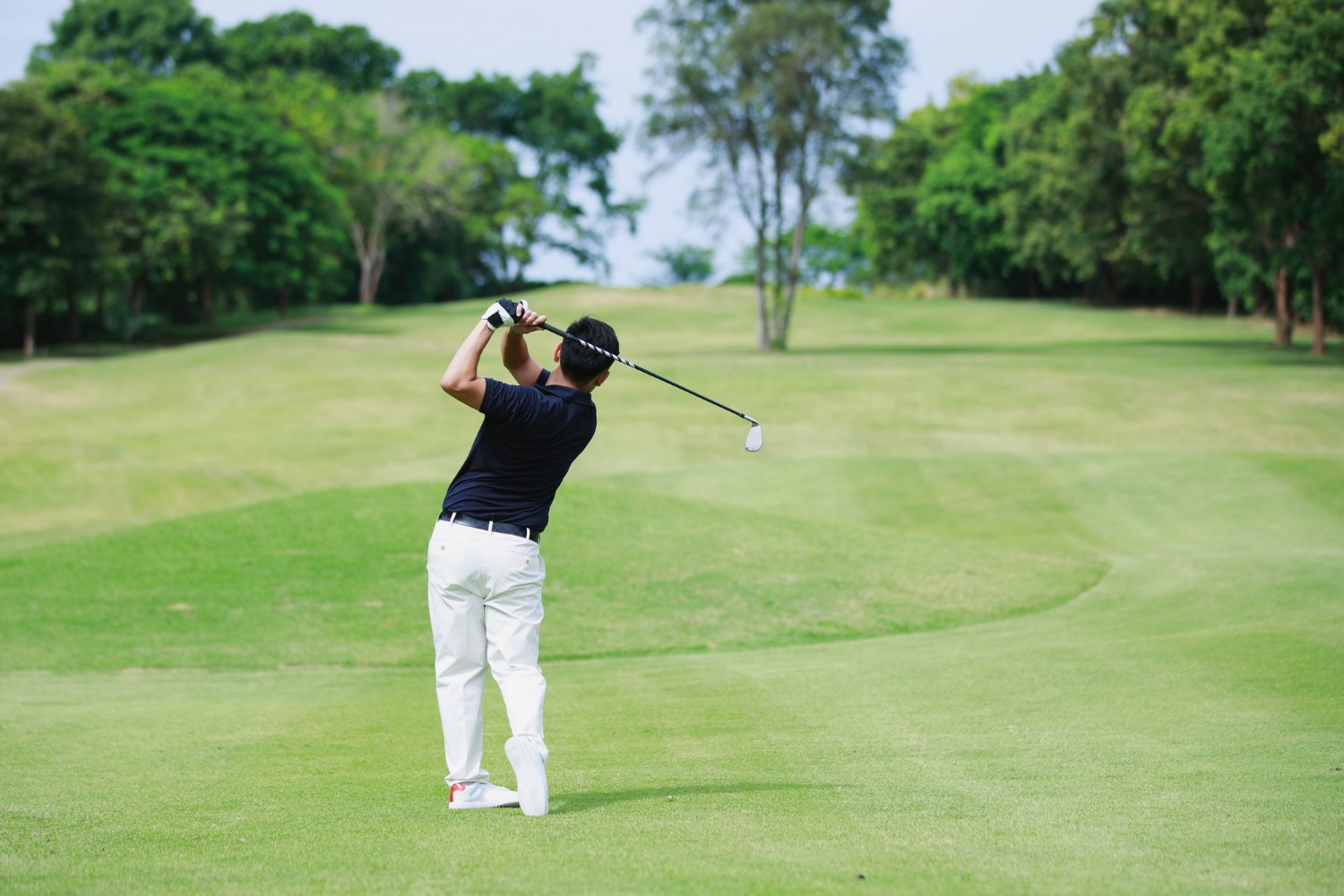 man playing golf